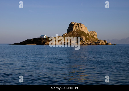 dh Kastri Insel KASTRI Insel Griechenland KOS Kloster Ayios Antonis Kamari Bucht Stockfoto