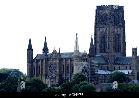 Durham Kathedrale von den North East England Vereinigtes Königreich UK Großbritannien GB Europe Bäumen arborial grünen Stockfoto