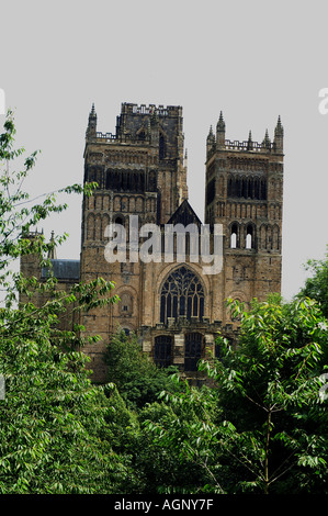 Die West Fassade Durham Kathedrale England Großbritannien Großbritannien Großbritannien GB Europa Stockfoto