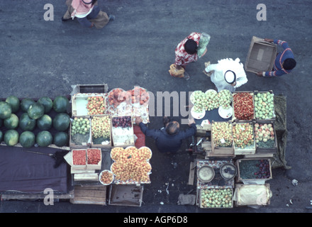 Draufsicht der syrischen Obst Kreditor s Stall in der Innenstadt von Damaskus-Syrien Stockfoto