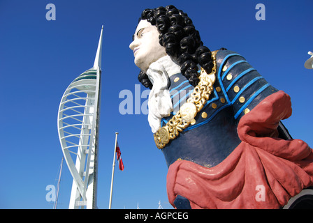 Spinnaker Tower zeigen Impressum Abbildung Gunwharf Quays, Portsmouth, Hampshire, England, Vereinigtes Königreich Stockfoto