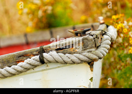 Angelboot/Fischerboot am Strand von Lytham St. Annes in Lancashire Stockfoto