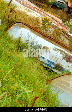 Angelboote/Fischerboote am Strand von Lytham St. Annes in Lancashire Stockfoto