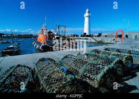 Leuchtturm im Hafen / Donaghadee / Leuchtturm Im Hafen Stockfoto