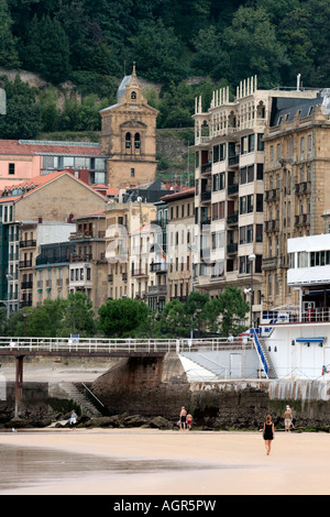 La Concha Strand San Sebastian Spanien Stockfoto