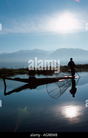 Angelboot/Fischerboot / Shan-Staat / Fischerboot Stockfoto