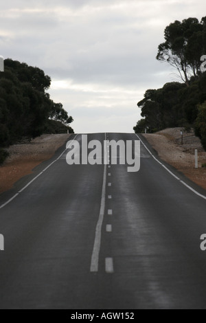 Empty Road Kangaroo Island Australien Stockfoto