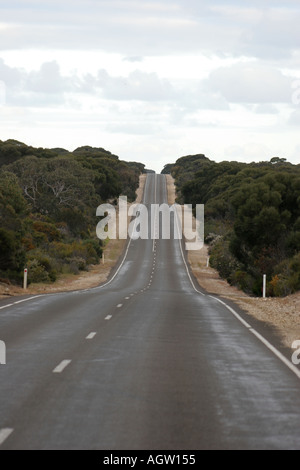 Empty Road Kangaroo Island Australien Stockfoto