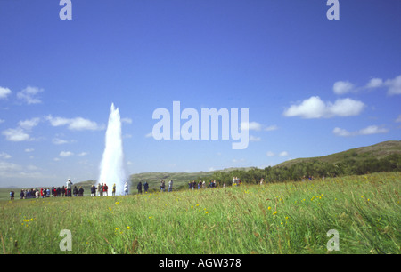 Geysir Strokkur Island Stockfoto