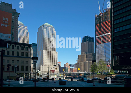 World Trade Center Gebäude Standort New York City, Oktober 2004 Stockfoto