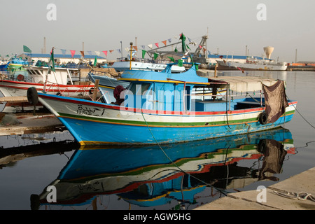Tripoli, Libyen. Angelboot/Fischerboot, Tripoli Hafen Hafen Stockfoto