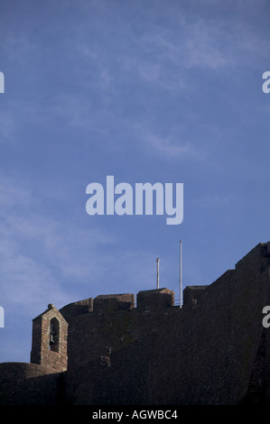 Gorey Castle, in Jersey's St. Martin Parish, ist eine historische mittelalterliche Festung mit einer reichen Geschichte. Stockfoto