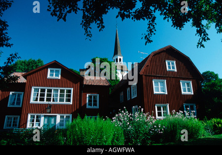 Altstadt von Mariefred Stockfoto