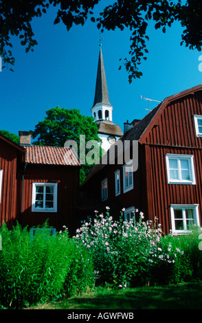 Altstadt von Mariefred Stockfoto