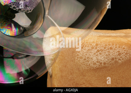 Eine Seife mit Bubbles Stockfoto
