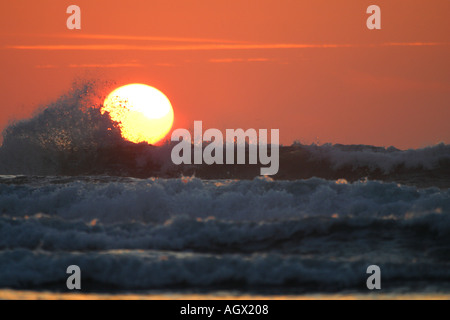 Atlantik Sonnenuntergang Stockfoto