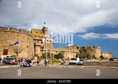 Fort National in ummauerten Port Saint-Malo im Nordwesten Frankreichs Bretagne Stockfoto
