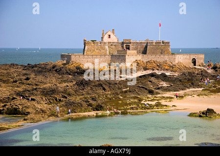 Fort du Petit werden an der Bastille der Bretagne in Saint Malo in der Bretagne Nordwesten Frankreichs Stockfoto