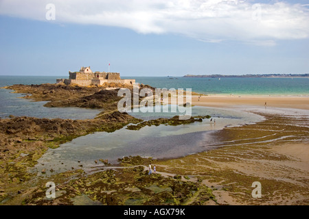 Fort du Petit werden an der Bastille der Bretagne in Saint Malo in der Bretagne Nordwesten Frankreichs Stockfoto