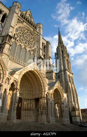 Kathedrale unserer lieben Frau von Chartres in Chartres in der Region Centre Frankreich Stockfoto