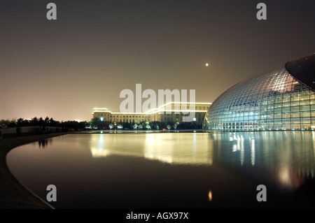 Die National Theatre Opera House "The Egg" Beijing China entworfen von französischen Architekten Paul Andreu Stockfoto