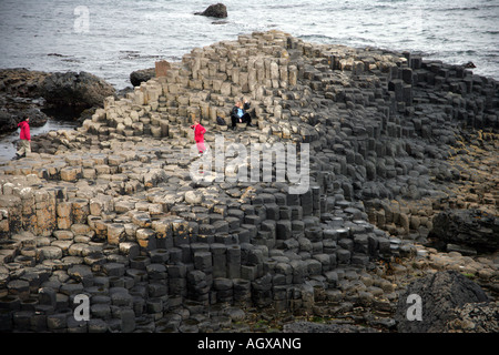 Der Giant s Causeway Küste von Antrim Stockfoto
