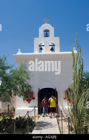 Kleine Kapelle Mission San Xavier del Bac Tucson Arizona Stockfoto