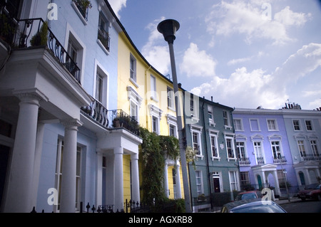 Niedrigen Winkel Ansicht von Gebäuden, Primrose Hill, London, England Stockfoto