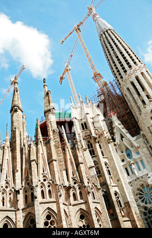 Full-Frame-Bild von der Sagrada Familia in Barcelona Spanien an sonnigen Tag Stockfoto