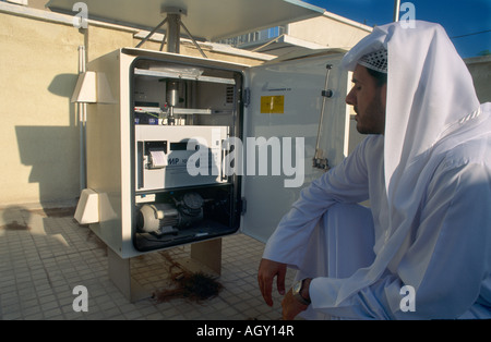 Dubai Vereinigte Arabische Emirate Umweltschutz Luftüberwachung Stockfoto