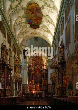 Innenraum der Stiftskirche St. Peter (Stiftkirche St. Peter), Salzburg, Österreich, Europa. Stockfoto