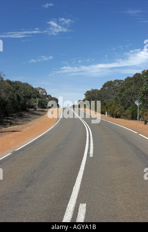 Empty Road Kangaroo Island Australien Stockfoto