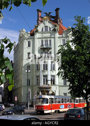 Goethe-Institut auf Masaryk Kai Masarykovo Nabrezi Prag CZ Stockfoto