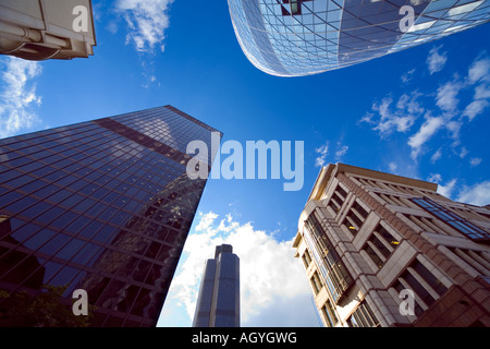 Skyline um Gherkin Gebäude, darunter der Tower 42 Stockfoto