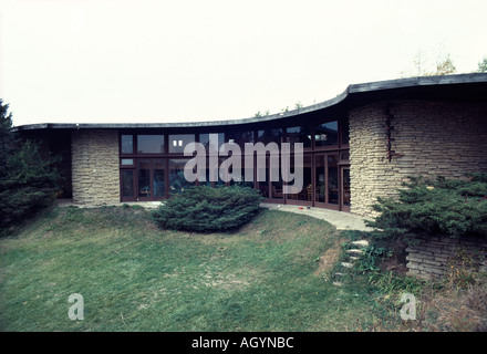 Herbert Jacobs Haus II, 7033 alte Sauk Road, Middleton, Wisconsin, 1943. Von außen. Architekt: Frank Lloyd Wright Stockfoto