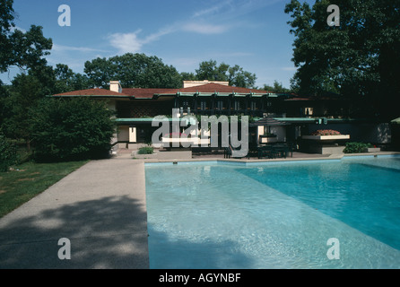 Avery Coonley Haus, 300 Scottswood Road, Riverside, Illinois, 1907. Gesamten Exterieur. Architekt: Frank Lloyd Wright Stockfoto