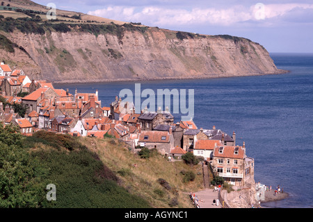 Robin Hauben Bay, Yorkshire, England, UK Stockfoto