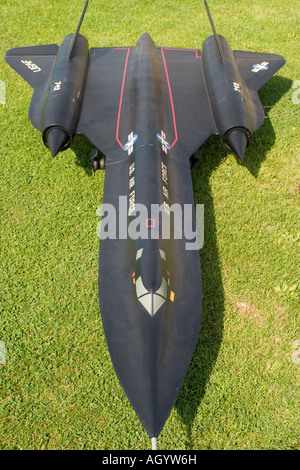 Modell der Aufklärungsflugzeug Lockheed Amsel SR-71 im Modellflugzeug zeigen norfolk Stockfoto