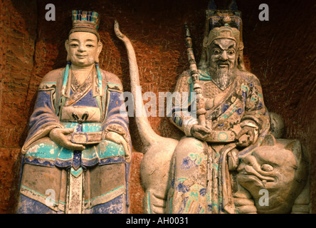 Mittelalterliche buddhistische Höhlenkunst Dazu China 5 Stockfoto