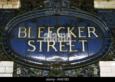 Bleecker Street U-Bahn Station, Manhattan, New York City, NY, USA Stockfoto