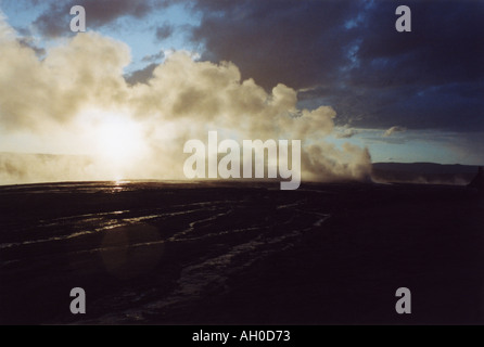 Steamboat-Geysir im Yellowstone-Nationalpark, Wyoming Stockfoto