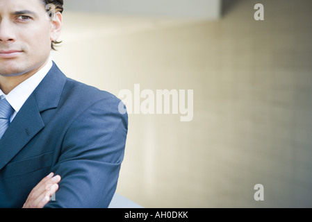 Geschäftsmann, Kopf und Schultern, Porträt, beschnitten Ansicht Stockfoto
