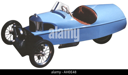 1948 Vintage Kind Spielzeug Tretauto blau Stockfoto