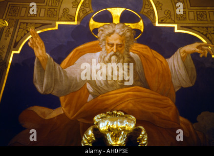 St. Estephe Bordeaux Frankreich Kirche Saint Etienne Gemälde Gottes Stockfoto