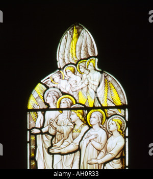 Engel-Glasfenster in Southwark Cathedral London England Stockfoto