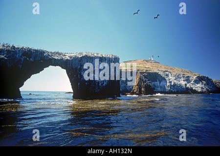 Anacapa Island Lighthouse in Channel Islands Nationalpark Santa Barbara-Kanal Osteingang vor Südkalifornien Küste Stockfoto