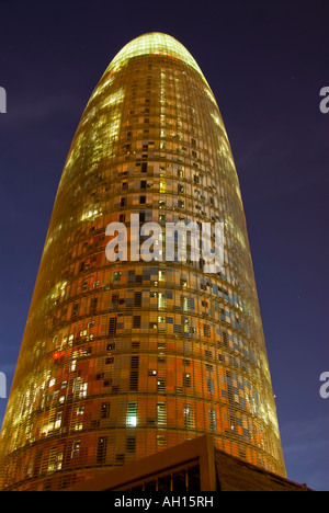 Der Torre Agbar Barcelona Spanien Stockfoto