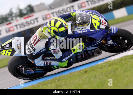 Valentino Rossi siebenmal Weltmeister auf seiner m1-Motogp-Maschine Stockfoto