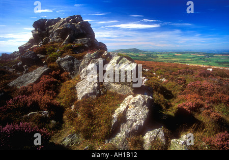 Stiperstones Shropshire auf der Suche nach Corndon Hill Bischöfe Schloss The Grenzen England Great Britain UK GB Großbritannien Stockfoto