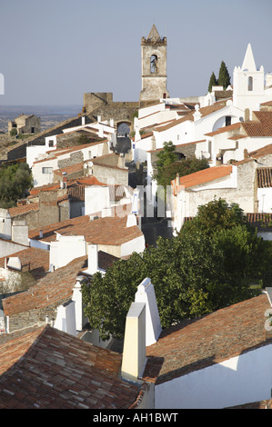 Blick von Burg Dorf, Monsaraz, Alto Alentejo, Portugal Stockfoto